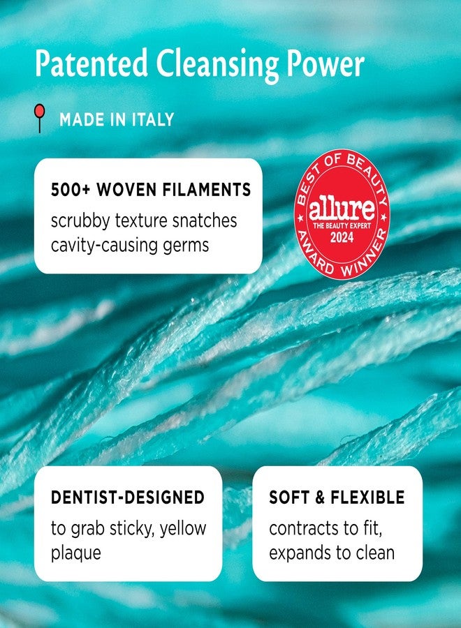 Cocofloss Woven Dental Floss, Travel Sampler, Dentist-Designed Oral Care with Coconut Oil, Waxed, Vegan, Kid-Friendly, 4-Pack Minis, Mint, Coconut, Orange, Strawberry (8 yd Each) - Image 3